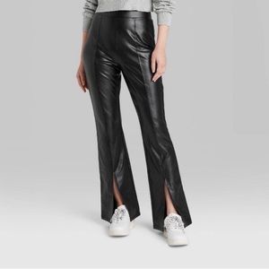 Wild Fable // split leg faux leather pants